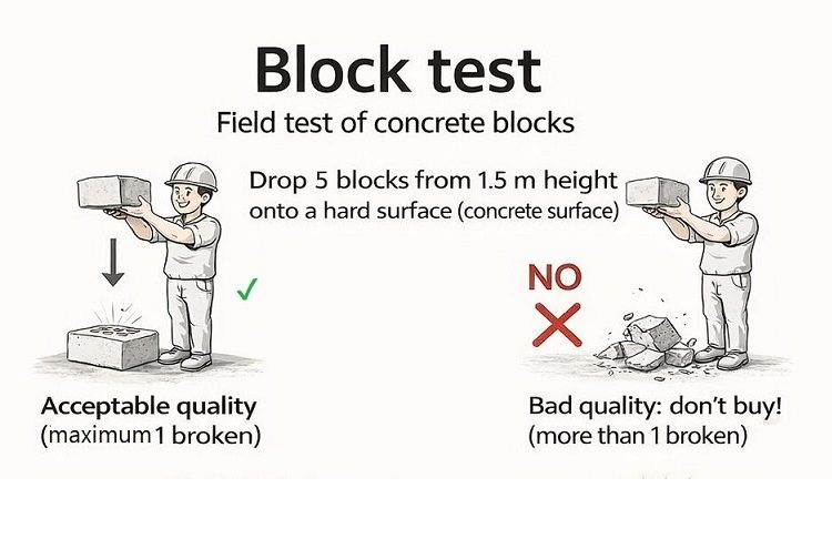 কংক্রিট ব্লকের ফিল্ড টেস্ট (Field Test)